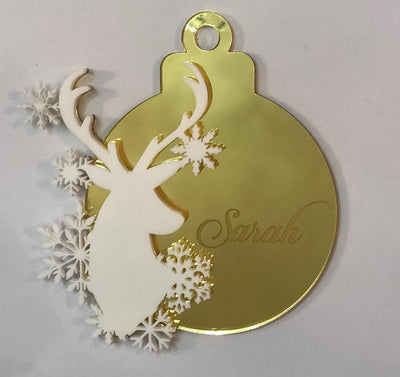 Cutout Reindeer Bauble