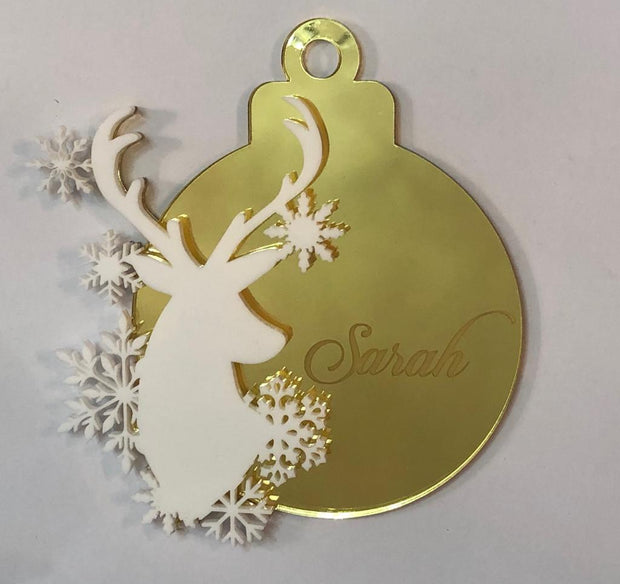 Cutout Reindeer Bauble